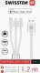 Kabel USB Swissten USB-A - USB-C + micro-B + Lightning 1.2 m Srebrny (SV0153259010) 3