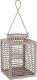 Home Styling Collection Lampion metalowy z ozdobnym uchwytem, szary 1