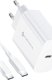 Ładowarka ForCell FORCELL F-ENERGY TFK-TC-25WPD ładowarka sieciowa Typ C + kabel Typ C do Typ C PD Q.C 3A 25W biała 12
