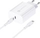 Ładowarka ForCell FORCELL F-ENERGY TFK-TC-25WPD ładowarka sieciowa Typ C + kabel Typ C do Typ C PD Q.C 3A 25W biała 13