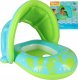 Bestway BESTWAY 34091 Kółko do pływania dla niemowląt koło pontonik dla dzieci dmuchany z siedziskiem z daszkiem zielony 1-2lata 18kg 1