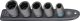 Klucz udarowy Hazet Hazet SmartRail 1/2 impact, machine screwdriver socket set hexagon, 5 pieces, socket wrench (black, SW 13 - SW 24, short) 1