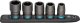 Klucz udarowy Hazet Hazet SmartRail 1/2 impact, machine screwdriver socket set hexagon, 5 pieces, socket wrench (black, SW 13 - SW 24, short) 1
