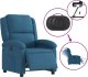 vidaXL Elektryczny fotel rozkładany, niebieski, obity aksamitem 5