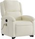 vidaXL Rozkładany fotel masujący, podnoszony, kremowy, aksamitny 3