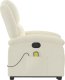 vidaXL Rozkładany fotel masujący, podnoszony, kremowy, aksamitny 9