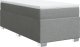 vidaXL Łóżko kontynentalne z materacem, jasnoszare, tkanina, 90x200 cm 2