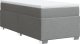 vidaXL Łóżko kontynentalne z materacem, jasnoszare, tkanina, 90x200 cm 9