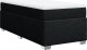 vidaXL Łóżko kontynentalne z materacem, czarne, tkanina, 90x200 cm 2