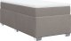 vidaXL Łóżko kontynentalne z materacem, taupe, tkanina, 90x200 cm 2