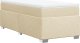 vidaXL Łóżko kontynentalne z materacem, kremowe, tkanina, 90x200 cm 9