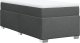 vidaXL Łóżko kontynentalne z materacem, ciemnoszara tkanina 90x200 cm 9