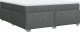 vidaXL Łóżko kontynentalne z materacem, ciemnoszara tkanina 180x200 cm 9