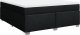 vidaXL Łóżko kontynentalne z materacem, czarne, tkanina 180x200 cm 2