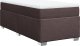 vidaXL Łóżko kontynentalne z materacem, brązowe, tkanina, 90x200 cm 2