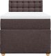 vidaXL Łóżko kontynentalne z materacem, brązowe, tkanina, 90x200 cm 4