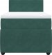 vidaXL Łóżko kontynentalne z materacem, zielone, aksamit, 90x190 cm 4