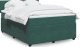 vidaXL Łóżko kontynentalne z materacem, ciemnozielone, 140x200 cm 1