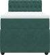 vidaXL Łóżko kontynentalne z materacem, zielone, aksamit, 90x190 cm 4