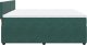 vidaXL Łóżko kontynentalne z materacem, ciemnozielone, 180x200 cm 9