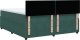 vidaXL Łóżko kontynentalne z materacem, ciemnozielone, 180x200 cm 10