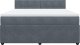 vidaXL Łóżko kontynentalne z materacem, ciemnoszare, 180x200cm aksamit 4