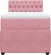 vidaXL Łóżko kontynentalne z materacem, różowe, aksamit, 90x190 cm 4