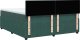 vidaXL Łóżko kontynentalne z materacem, ciemnozielone, 180x200 cm 10