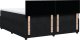 vidaXL Łóżko kontynentalne z materacem, czarne, 180x200 cm, aksamit 10