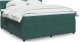 vidaXL Łóżko kontynentalne z materacem, ciemnozielone, 180x200 cm 1