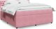 vidaXL Łóżko kontynentalne z materacem, różowe, 180x200 cm, aksamit 1