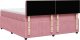 vidaXL Łóżko kontynentalne z materacem, różowe, 180x200 cm, aksamit 10