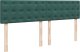 vidaXL Łóżko kontynentalne z materacem, ciemnozielone, 180x200 cm 5