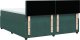 vidaXL Łóżko kontynentalne z materacem, ciemnozielone, 180x200 cm 10