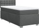 vidaXL Łóżko kontynentalne z materacem, ciemnoszara tkanina 90x200 cm 3