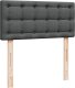 vidaXL Łóżko kontynentalne z materacem, ciemnoszara tkanina 90x200 cm 7