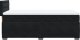 vidaXL Łóżko kontynentalne z materacem, czarne, aksamit 90x200 cm 7