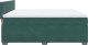 vidaXL Łóżko kontynentalne z materacem, ciemnozielone, 180x200 cm 7