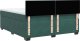 vidaXL Łóżko kontynentalne z materacem, ciemnozielone, 180x200 cm 8