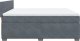 vidaXL Łóżko kontynentalne z materacem, ciemnoszare, 180x200cm aksamit 7