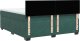 vidaXL Łóżko kontynentalne z materacem, ciemnozielone, 180x200 cm 8