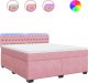 vidaXL Łóżko kontynentalne z materacem, różowe, 180x200 cm, aksamit 2