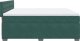 vidaXL Łóżko kontynentalne z materacem, ciemnozielone, 180x200 cm 7