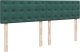 vidaXL Łóżko kontynentalne z materacem, ciemnozielone, 180x200 cm 9
