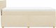 vidaXL Łóżko kontynentalne z materacem, kremowe, tkanina, 90x200 cm 7