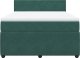 vidaXL Łóżko kontynentalne z materacem, ciemnozielone, 140x200 cm 6