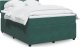 vidaXL Łóżko kontynentalne z materacem, ciemnozielone, 140x200 cm 1