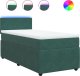vidaXL Łóżko kontynentalne z materacem, zielone, aksamit, 90x190 cm 2