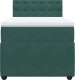 vidaXL Łóżko kontynentalne z materacem, zielone, aksamit, 90x190 cm 6