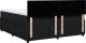 vidaXL Łóżko kontynentalne z materacem, czarne, 180x200 cm, aksamit 8